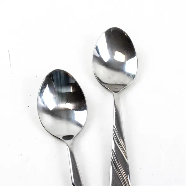 Lot of 2 Pfaltzgraff Crosscreek Stainless Steel Oval Soup Spoons 6.5"