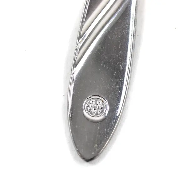 Lot of 2 Pfaltzgraff Crosscreek Stainless Steel Oval Soup Spoons 6.5"