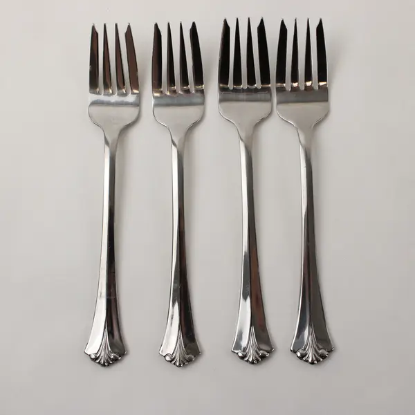 Lot of 4 Pfaltzgraff Ashcroft Stainless Steel Salad Forks 6.5"