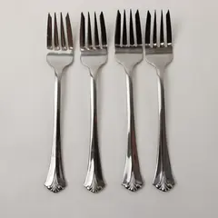 Lot of 4 Pfaltzgraff Ashcroft Stainless Steel Salad Forks 6.5"