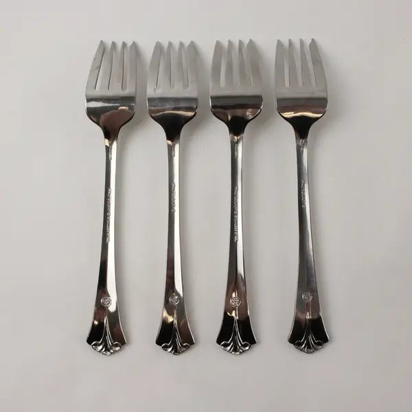 Lot of 4 Pfaltzgraff Ashcroft Stainless Steel Salad Forks 6.5"