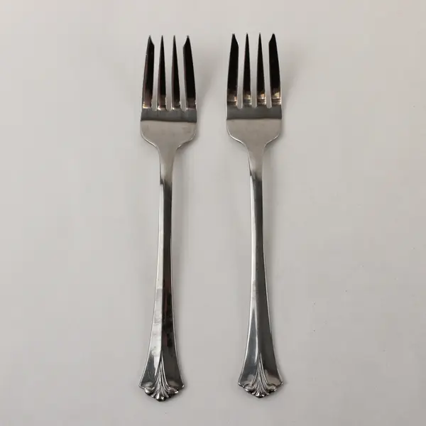 Lot of 2 Pfaltzgraff Ashcroft Stainless Steel Salad Spoons 6.5"