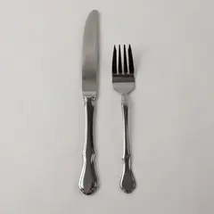 Lot of 2 Pfaltzgraff Briarwood Stainless Steel 8.5" Knife & 6.5" Salad Fork