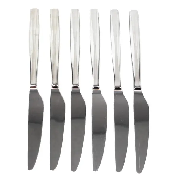 6 Argent Flatware AGE10 Pattern 18/10 SS Dinner Knives 9.25" Rare HTF Pattern