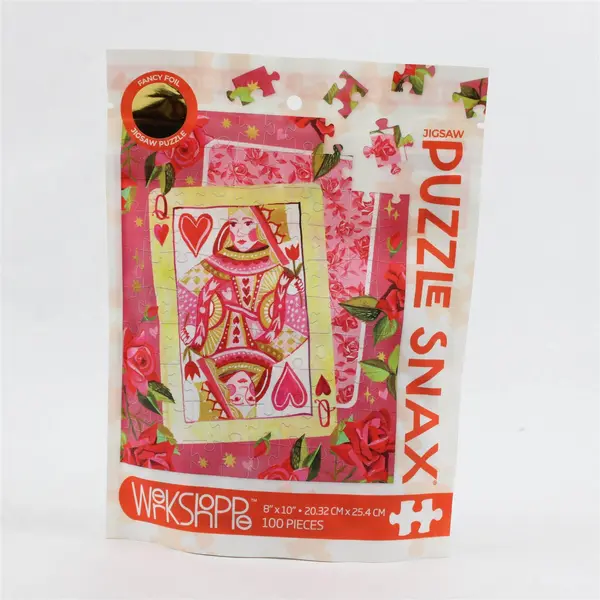 New Werkshoppe Jigsaw Puzzle Snax Queen Of Hearts Fancy Foil 100 Pieces 8" x 10"