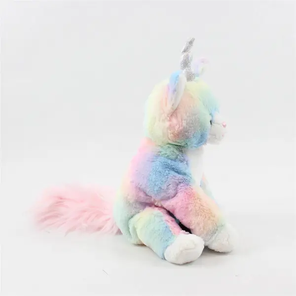 NWT GUND Plush "Shimmer" Caticorn Unicorn Stuffed Kitty Cat Pastel Rainbow Toy