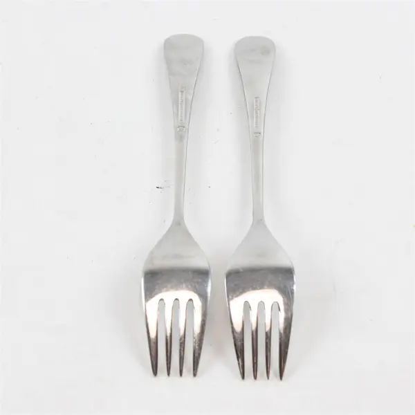 Lot of 2 WMF Cromargan Stainless Steel Salad Forks 7"