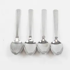 Lot of 4 Pfaltzgraff Radiants Stainless Steel 6" Teaspoons