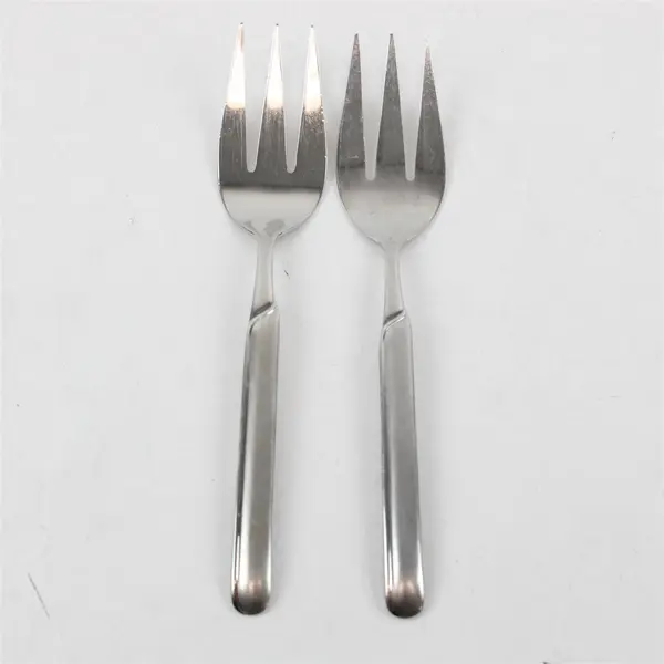 Lot of 2  18/10 Stainless Synergy Serving Forks by J A Henckels International.
