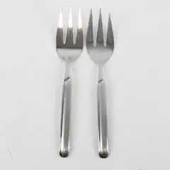 Lot of 2  18/10 Stainless Synergy Serving Forks by J A Henckels International.