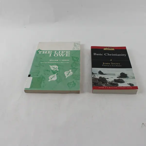 Lot of 2 Paperbacks: Basic Christianity & The Life I Owe