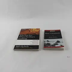 Lot of 2 Books: Basic Christianity (Stott) & Who You Are When No One's (Hybels)