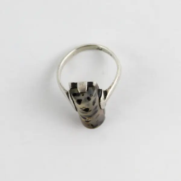Dalmatian Jasper Gemstone 925 Sterling Silver Ring Size 6