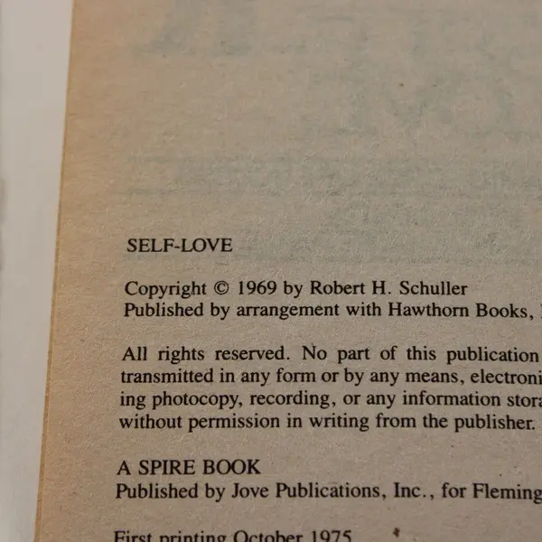 Lot of 2 Paperback Books: Self Love (Schuller) & His Majesty in Brokenness