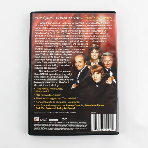 The Carol Burnett Favorites DVD 2012,  Timelife #27476-X