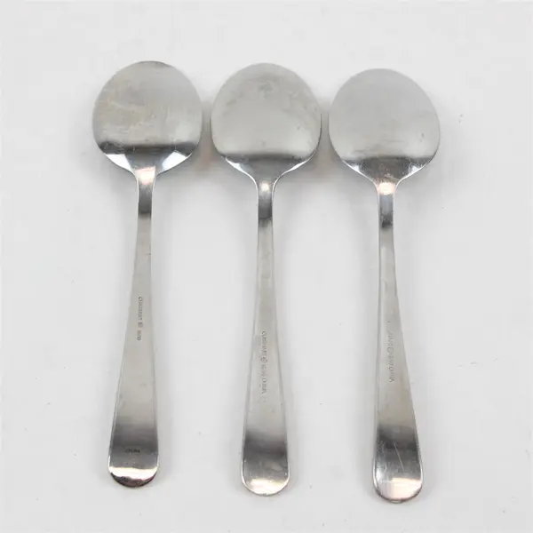 Lot of 3 Cuisinart 18/10 Stainless Tablespoons Made in China, Pattern Unknown