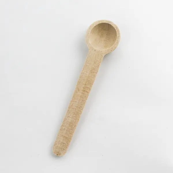 Square Glass Spice Storage Jar With Metal Lid and Wooden Spoon