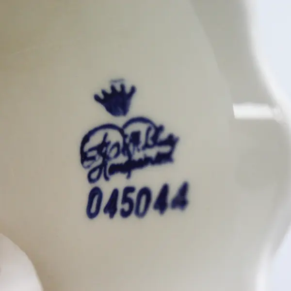 Hand Painted Delft Blue Ceramic Bell From Holland Windmill Flower Pattern