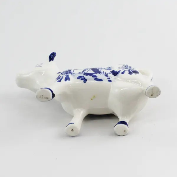 Vintage Delft Style Flower Windmill Cow Creamer