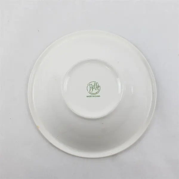Bella Ceramica Large Hand-Painted Plum Green Yellow Soup Bowls