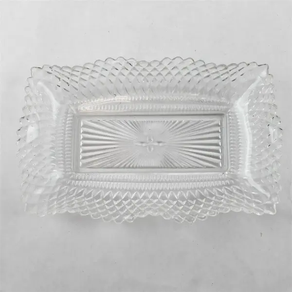 Vintage Federal Glass Rectangular Serving Dish - Traditions Diamond Point