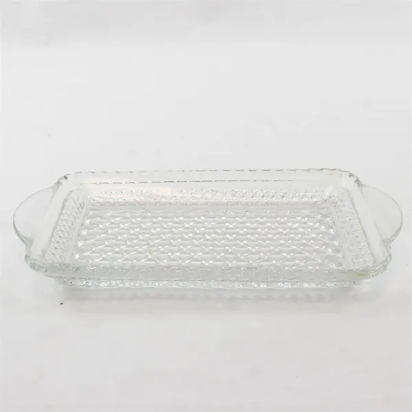Vintage Anchor Hocking Wexford Clear Glass Rectangular Tray
