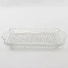 Vintage Anchor Hocking Wexford Clear Glass Rectangular Tray