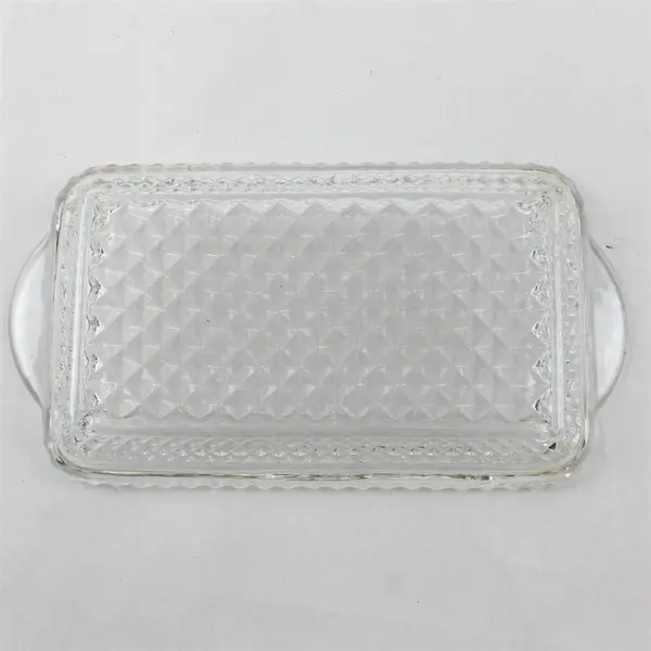 Vintage Anchor Hocking Wexford Clear Glass Rectangular Tray