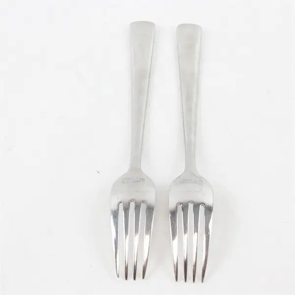 Lot of Two 18/10 Stainless Cambridge Dinner Forks Unknown Pattern