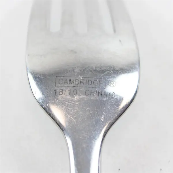 Lot of Two 18/10 Stainless Cambridge Dinner Forks Unknown Pattern