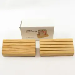 New Set of 2 Yellow Mountain Solid Oak Classic Card Claws