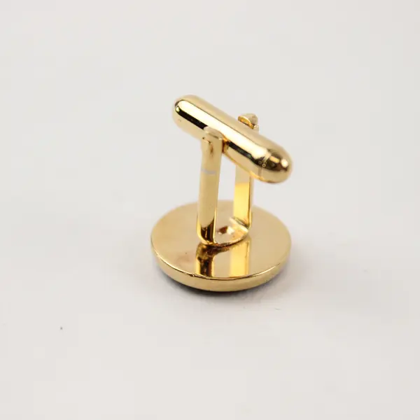 6 Pc Set Vintage Cufflinks and Shirt Studs Gold-Tone Black Stone