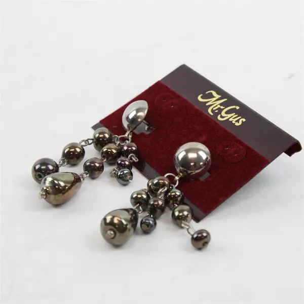 Vintage Mr. Gus Silver-Tone Dangle Earrings and Necklace Set