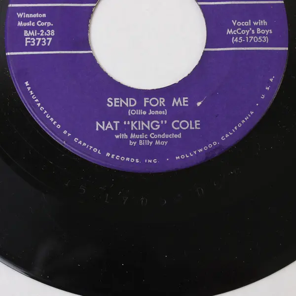 Nat King Cole - Send For Me / My Personal Possession 7" Vinyl Record