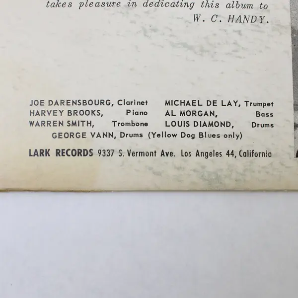 Joe Darensbourg & His Dixie Flyers Darensbourg Salutes Handy 7" Vinyl Record