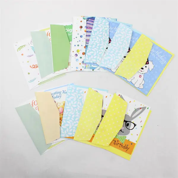Lot of 12 Birthday Greeting Cards with Envelopes UNUSED