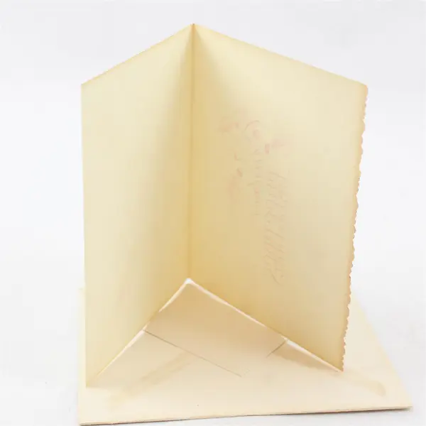 Lot of 3 Vintage Red Script on White Christmas Notecards
