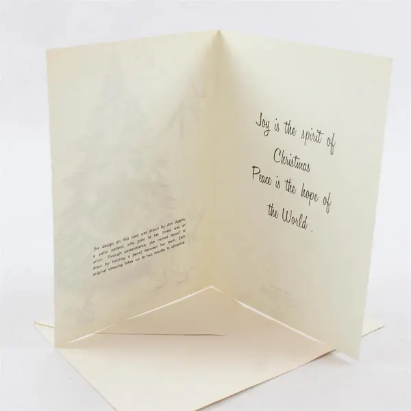 Set of 4 Vintage Ann Adams Christmas Greeting Cards UNUSED