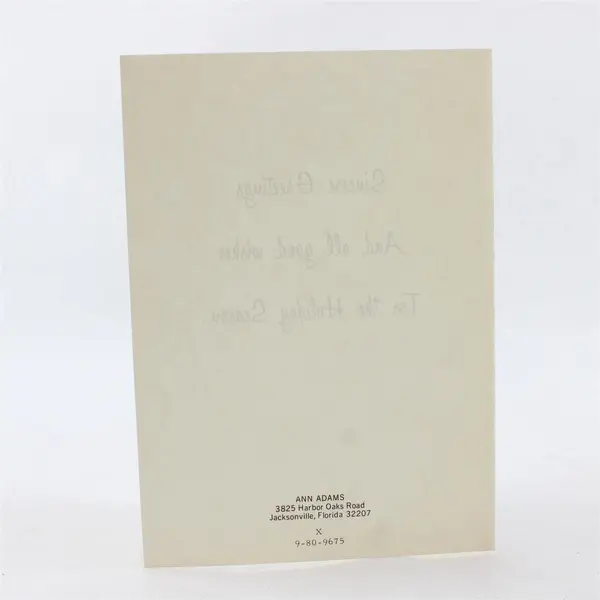 Set of 4 Vintage Ann Adams Christmas Greeting Cards UNUSED