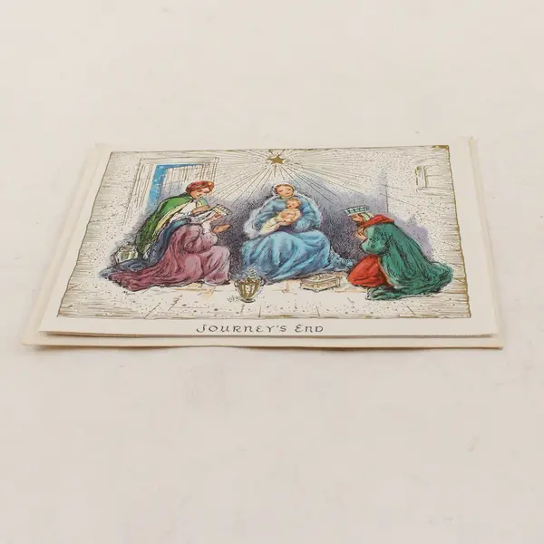 Lot of 6 Vintage Sunshine Line Religious Christmas Greeting Cards UNUSED