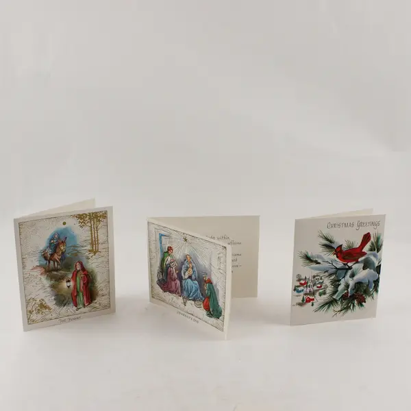 Lot of 6 Vintage Sunshine Line Religious Christmas Greeting Cards UNUSED