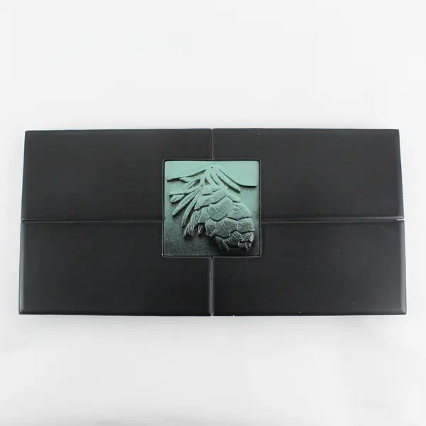 Michael Scrivens Clay And Tile Pine Cone Plaque Signed