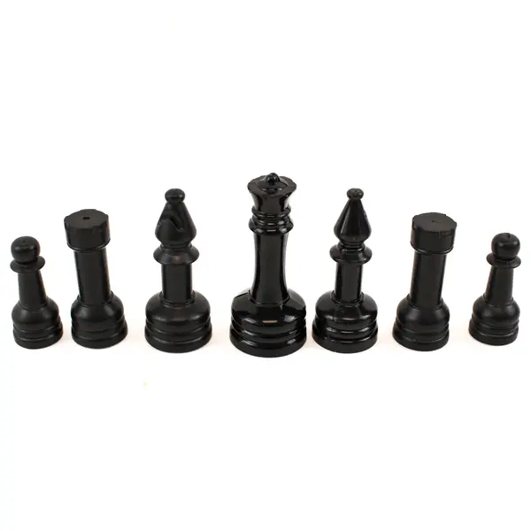 Lot of 64 Plastic Black and White Chess Pieces DIY Crafts