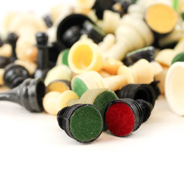 1+ Lb Mixed Lot Plastic Black and White Chess Pieces DIY Crafts