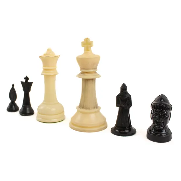 1+ Lb Mixed Lot Plastic Black and White Chess Pieces DIY Crafts