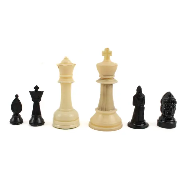 1+ Lb Mixed Lot Plastic Black and White Chess Pieces DIY Crafts