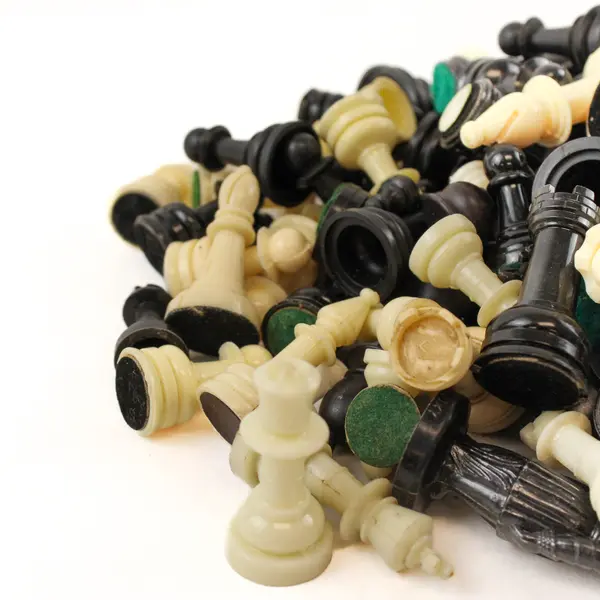 1+ Lb Mixed Lot Plastic Black and White Chess Pieces Craft Projects