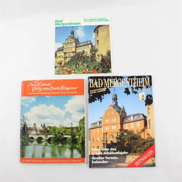 Lot of 3 German Guide Books - Bad Mergentheim & Gotz von Berlichingen