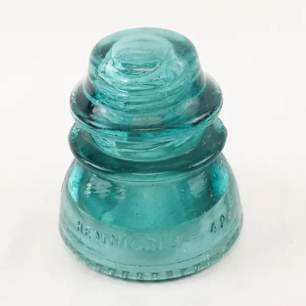 Vintage Hemingray 42 Aqua Glass Insulator Made in the USA 4.5"