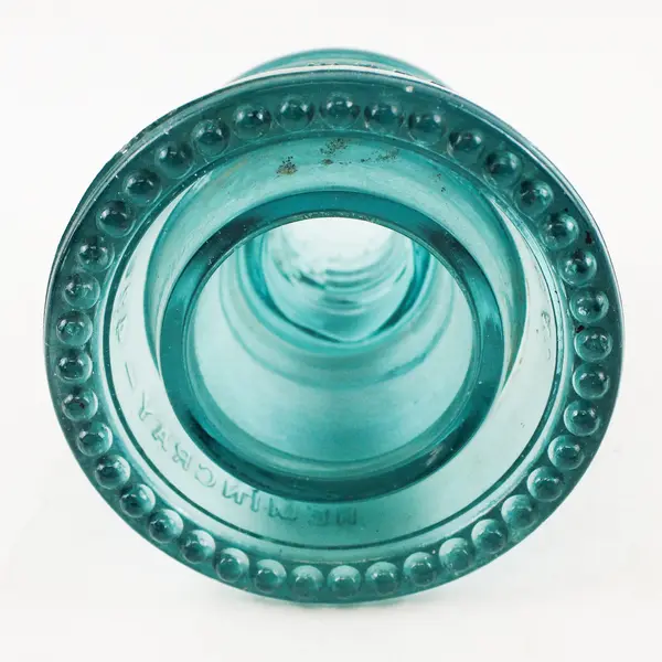 Vintage Hemingray 42 Aqua Glass Insulator Made in the USA 4.5"